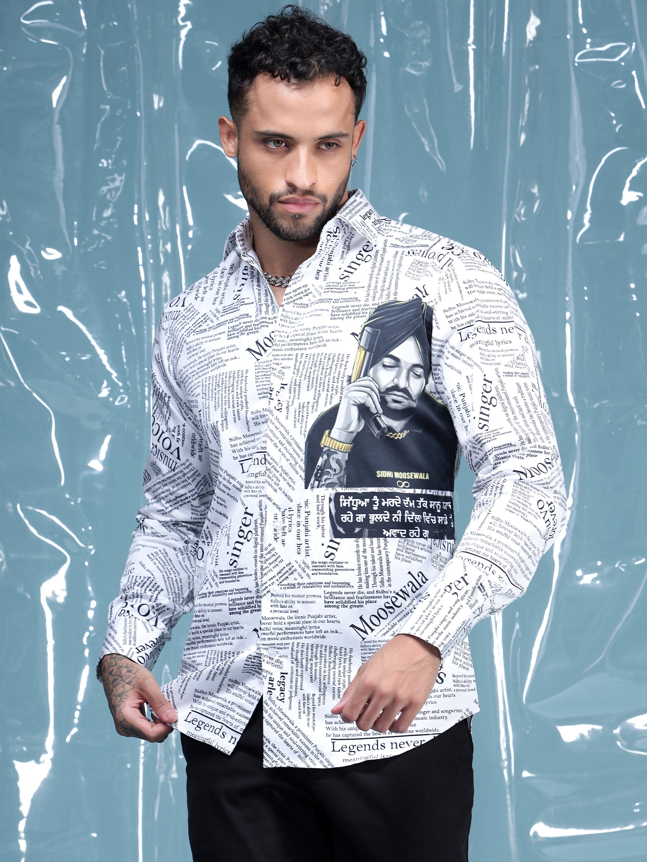 SIDHU MOOSEWALA PRINTED SHIRT